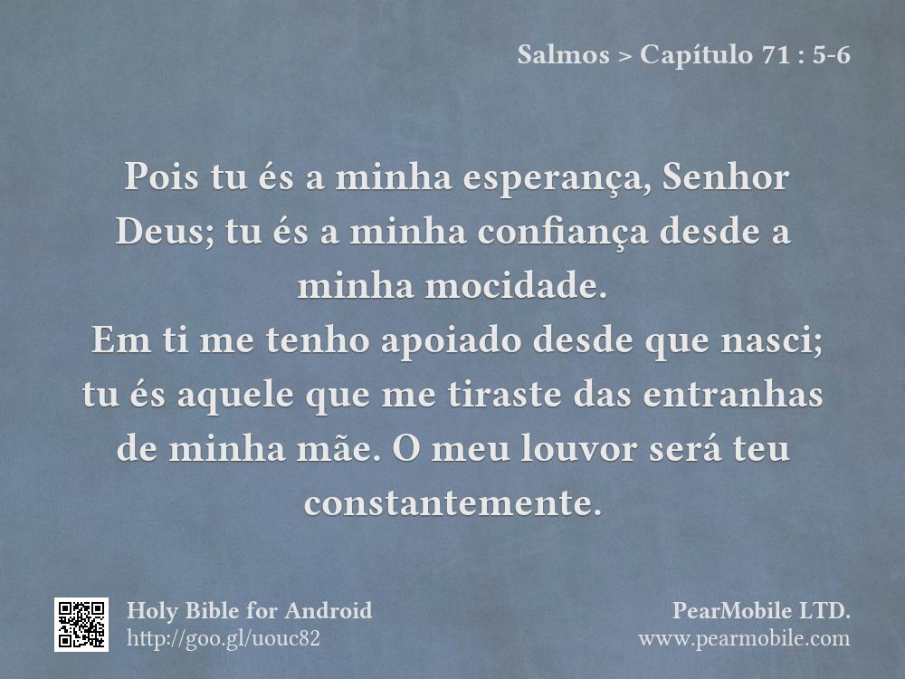 Salmos, Capítulo 71:5-6